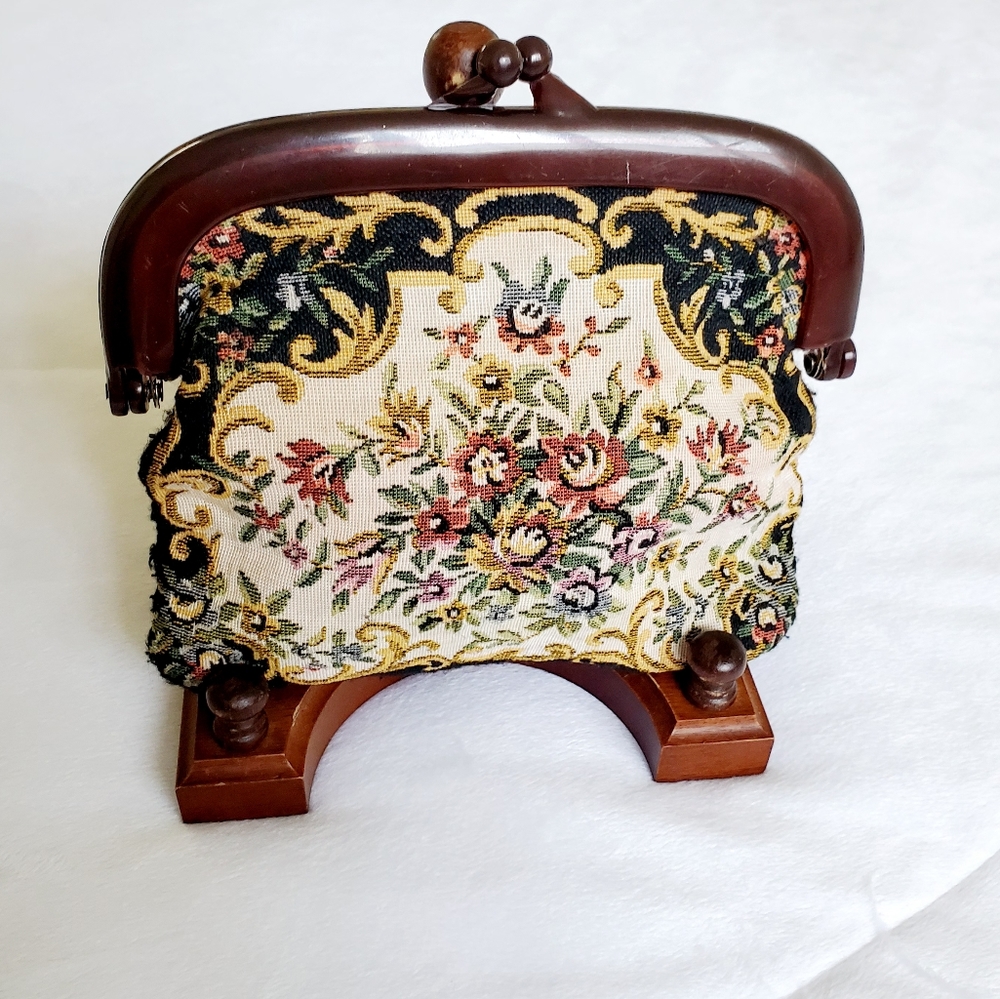Vintage floral  TAPESTRY PURSE